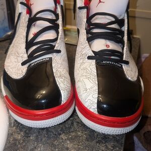 Jordan Black and Red Sneakers